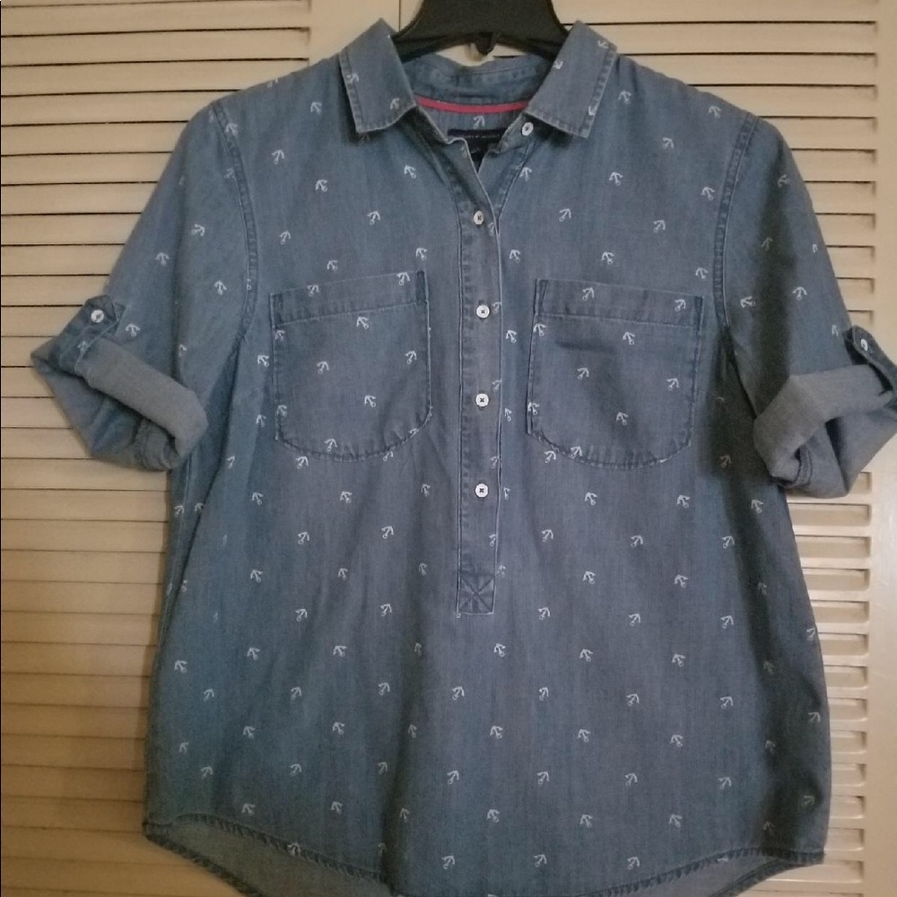 Ralph Lauren Jean Button Down Blouse
